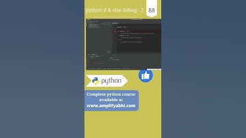 Python - If and else condition | debug part - 2 | #shorts  #amplifyabhi | py 88