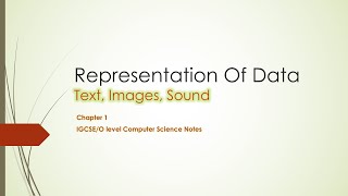 Representation Of data in computer | Types of compression | Run length encoding | ASCII vs unicode