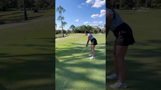 Wedge Golf Shot From 110 Yards ⛳️ Hitting A 48 Degree Wedge ⛳️ #golf #golfswing #shortgame #shorts