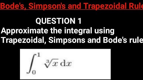 Introduction to Numerical Analysis - Bode