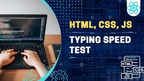 How to make typing speed test website with html, css, js | React JS | Deepti Hooda
