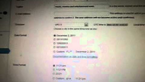 How to change time zones UTC EST formats in Wordpress Dashboard General Settings