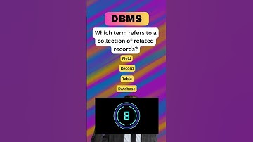 PT16 | DBMS MCQ | Introduction to DBMS #quiz #databaseconcepts #computerscience #quiztime #trivia