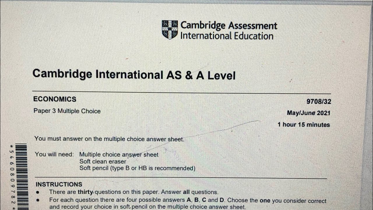Economics a level past paper 32 youtube