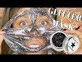 GLITTER GLAM GLOW FACEMASK | TRY ON &amp; REVIEW