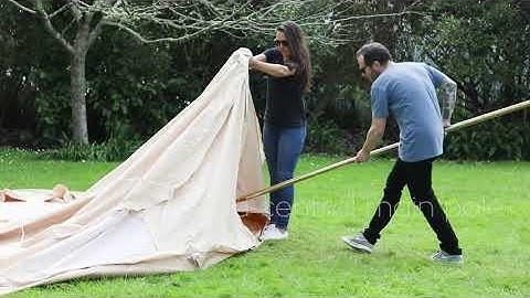 Living Culture 5m Glamping Bell Tent Pitching Video