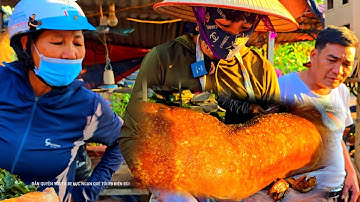 ĐẶC SẢN L.ỢN QUAY SIÊU TO KHỔNG LỒ QUÁN CÔ TRANH CHỢ NÔNG SẢN 