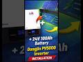 Dongjin PV5000 Inverter + 24V 100Ah Battery Installation ⚡ | Complete Solar Setup#trending
