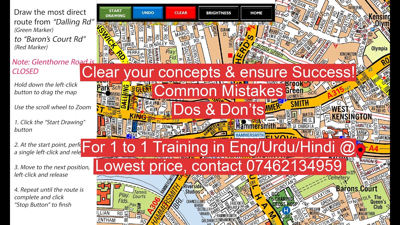 TFL PCO Topographical Test - Common Mistakes - dos and don'ts. Clear your concepts