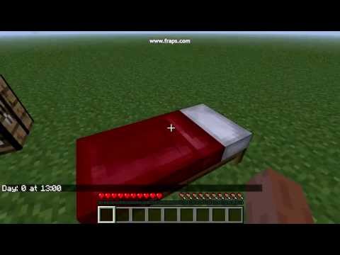 How to make and place a bed in Minecraft - YouTube