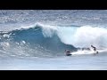 Makapuu surfing the hurricane guillermo waves