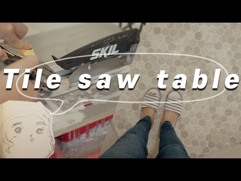 How to use a tile saw table (SKIL 7-in Wet Tabletop Tile Saw)
