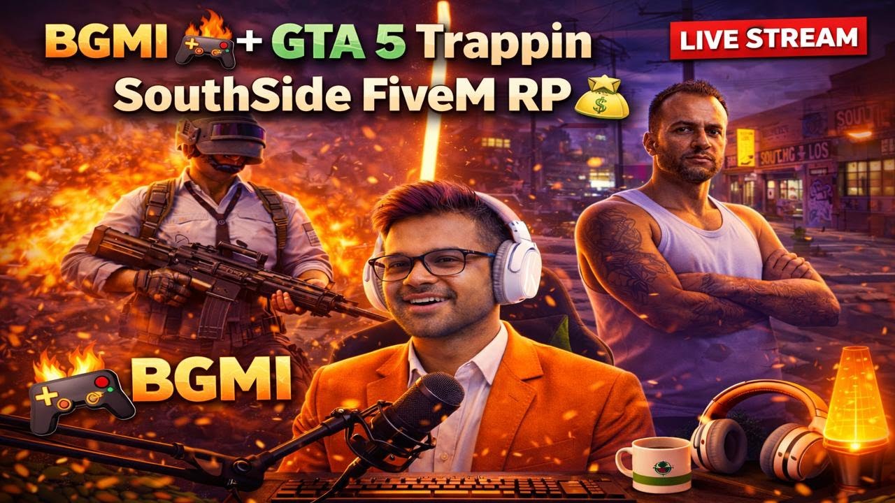 #BGMI 🔥 + GTA 5 Trappin SouthSide FiveM RP 💸 - YouTube