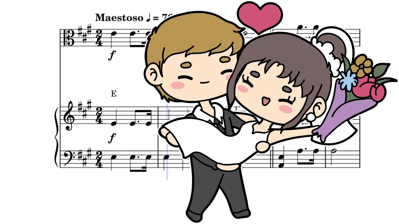 VIOLA & PIANO Sheet Music | Wedding March (Bridal Chorus) - Wagner