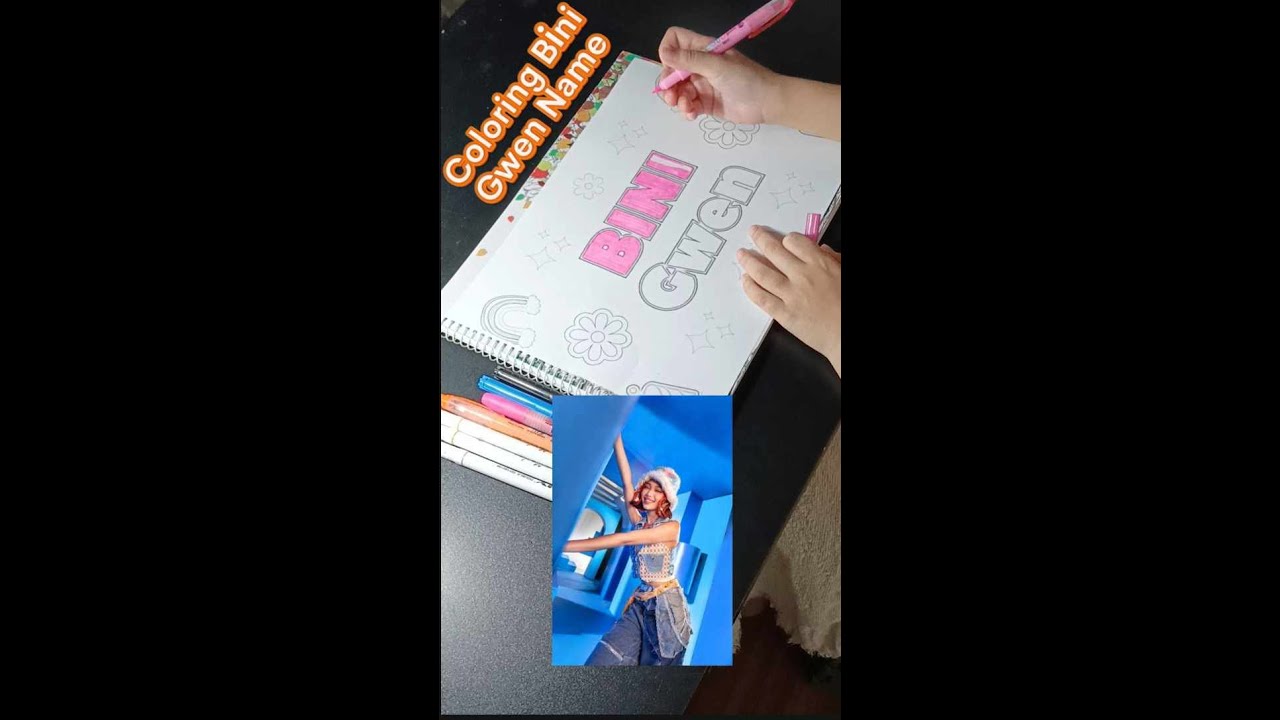 How I Color Bini Gwen’s Name | Fun and Easy DIY Art Project #bini # ...