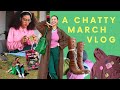 Chatty ny vlog crocheting mending  new books and signs of early spring