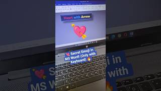 #4k Heart with Arrow 💘 MS Word Shortcut Trick | Create Emoji in Word using Alt+X #shorts
