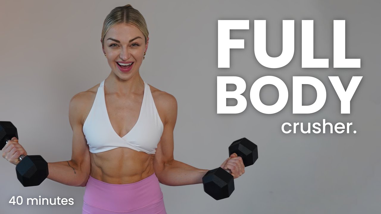 40 minutes | Intense Full Body Crusher with Weights | Muscle Building at Home Workout