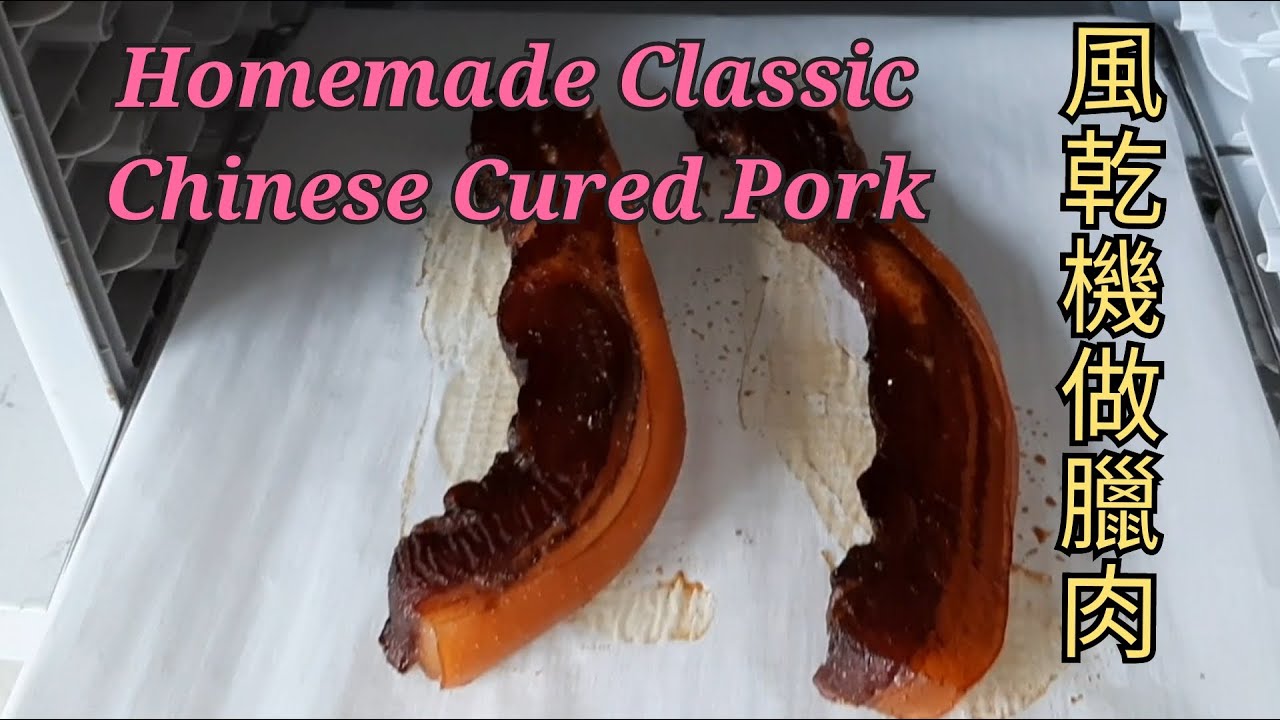 風乾機做臘肉- Homemade Classic Chinese Cured Pork Using Dehydrator!!!(ENG Sub) [粵語]