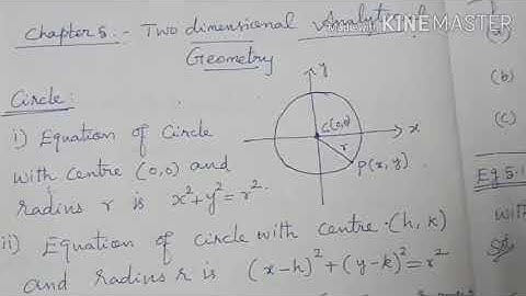Analytical geometry (circle)
