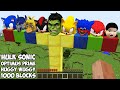 What INSIDE THIS MOST TALLEST HULK vs SONIC OPTIMUS PRIME HUGGY WUGGY in MINECRAFT