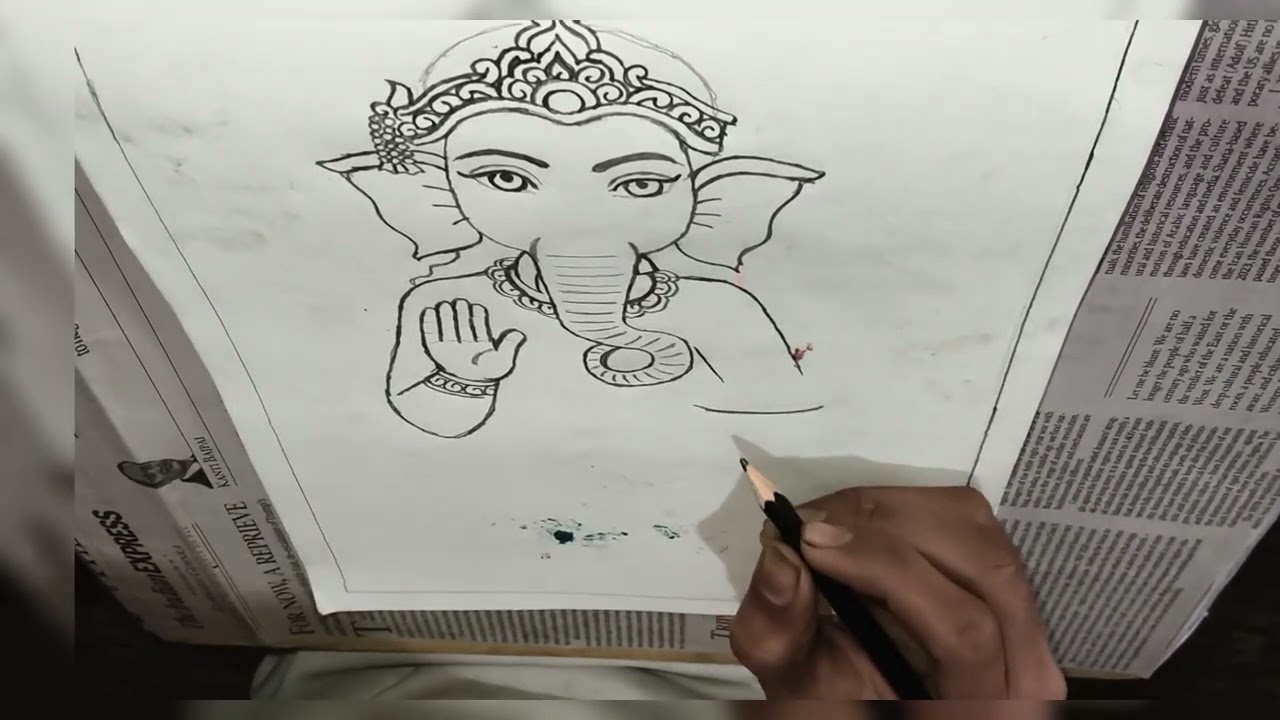 गणेश जी की Painting 🎨🖌️🎨🖌️#