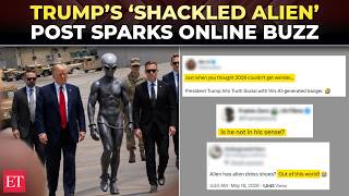 VIRAL | Trump walks with ‘CAPTURED ALIEN IN CHAINS' In Truth Social post,  Netizens react: ‘The abs’