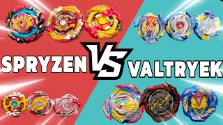 All Valtryek Vs All Spryzen Beyblade Generation Fight