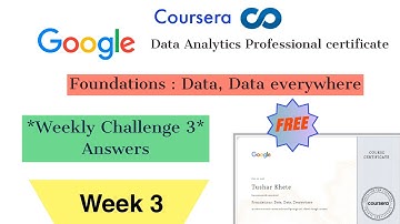 Google Data Analytics Professional Certificate| Weekly Challenge 3 Answers . Data, Data, Everywhere|