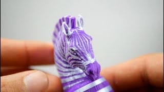 3D Printed Zebra Knight With Dual Switching Hotend