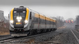 Fast trains through Danforth GO! GO transit & VIA rail + New VIA Siemens set! December 17, 2023