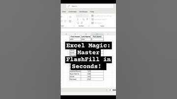 FlashFill: The Excel Magic You Need To Know 🏆 #excel #exceltricks #exceltips #flashfill #magic