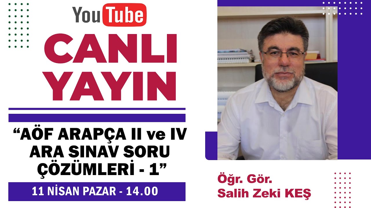 AÖF İLAHİYAT ARAPÇA 2 VE 4 ARA SINAV SORU ÇÖZÜMLERİ - 1