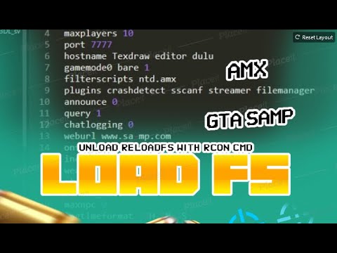 How to Load FS GTA SAMP Unload Reloadfs With RCON CMD Filterscript .amx File Configuration Server