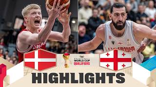 Denmark 🇩🇰 v Georgia 🇬🇪 | Highlights | FIBA Basketball World Cup 2027 European Qualifiers