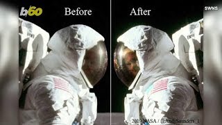 Buzz Aldrins FACE Revealed In Iconic APOLLO 11 Picture, REALLY!?