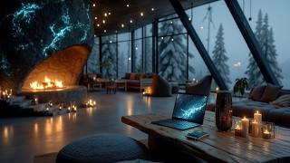 Deep Work Music For Focus | Productive Winter Work Session Ambiance And Cozy Lofi Beats For Study