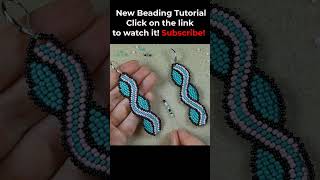 Long Wavy Beaded Earrings - Tutorial #seedbeadsearrings #beadingtutorials #brickstitchearrings #diy