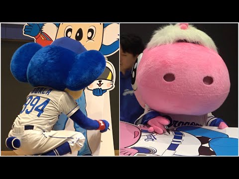 つば九郎・ドアラ・シャオロン・パオロン　サイン色紙 ドラゴンズマスコットキャラクタ（ドアラ・シャオロン・パオロン