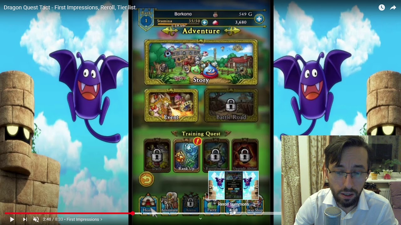 Dragon Quest Tact - 01 - Обзор, реролл, тирлист