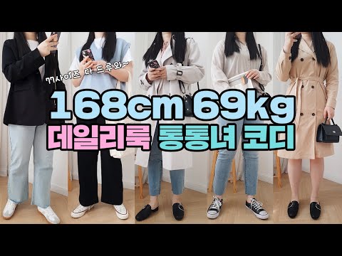 [빅사이즈/통통녀] -3kg 살 빠져 보이는 고고싱 데일리 룩 / 개강룩 / 66.77사이즈 (원피스,자켓,티셔츠,블라우스,셔츠,청바지)