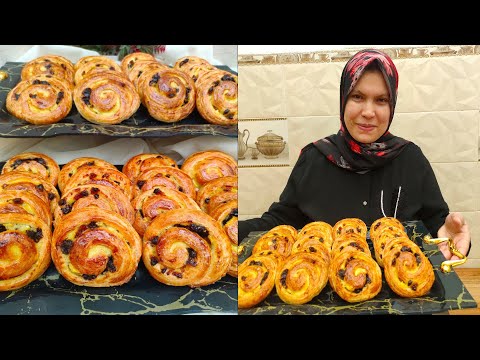 ديال الدار و أحسن من الباتيسري شنيك ب العجين المورق و الكريم باتسيير خفيف ولذيذ وكيخرج كمية كتيرة