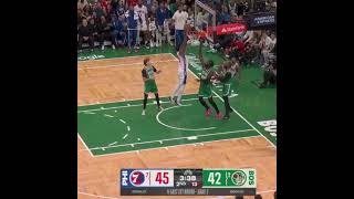 Joel Embiid 34 PTS, 12 REB, 6 AST, 12/26 FG, 1/4 3FG, 55.1% TS, vs Boston Celtics