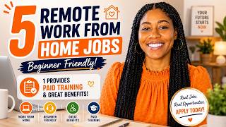 5 Legit Remote Jobs Hiring in 2026 | Great Benefits & Paid Training