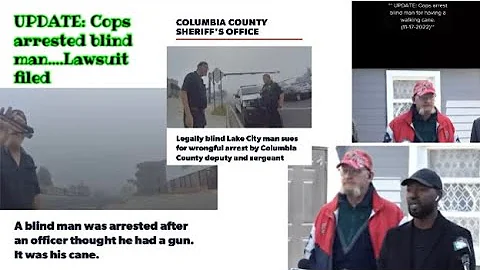 *Update 11-17-2022* Cops arrest blind man for having a walking cane #copwatch#columbiacounty #police