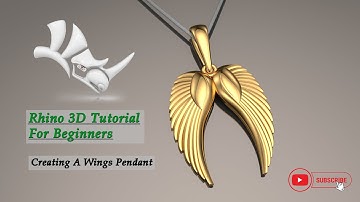 Wings Pendant 3D Modeling in Rhino 3D | Easy Tutorial for Beginners! #3d #jewellery #tutorial