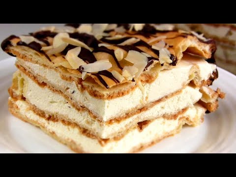 Видео рецепт Торт "Эклер" (простой заварной торт)