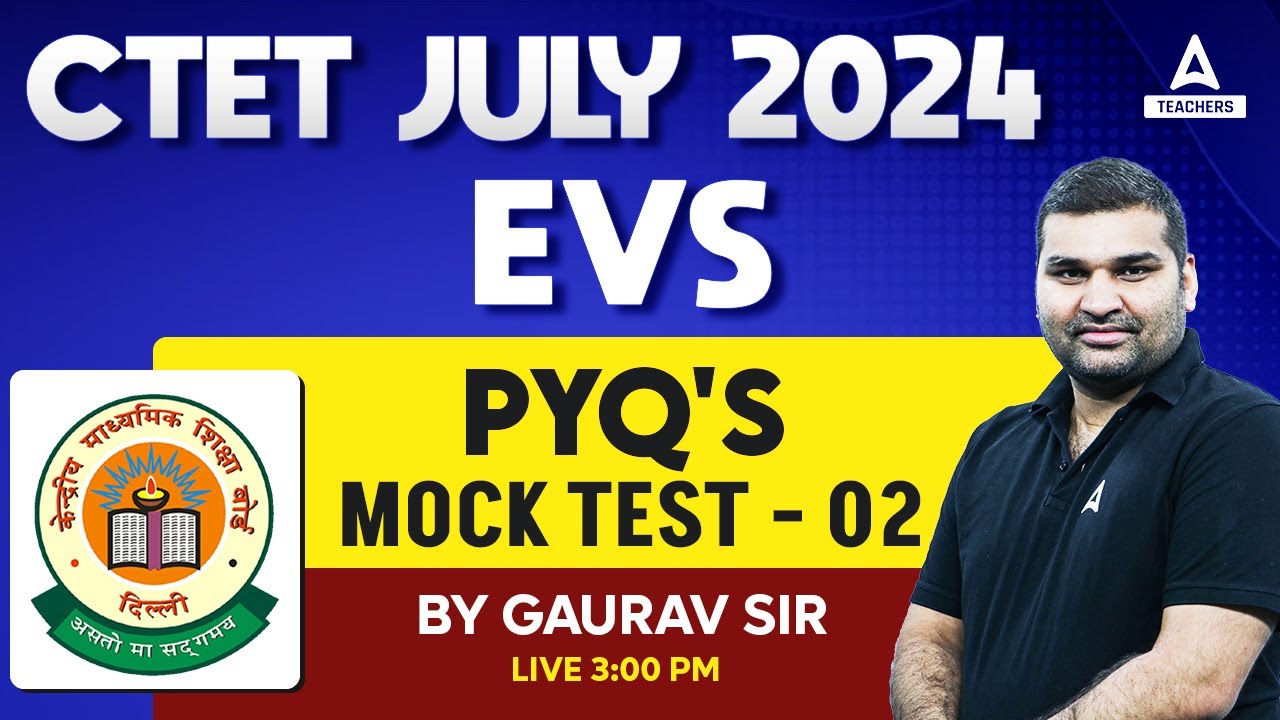 CTET EVS Classes 2024 | CTET EVS Previous Question Paper #2 By Gaurav ...
