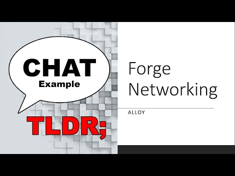 Chat Tutorial TLDR - Forge Networking Alloy Unity Engine