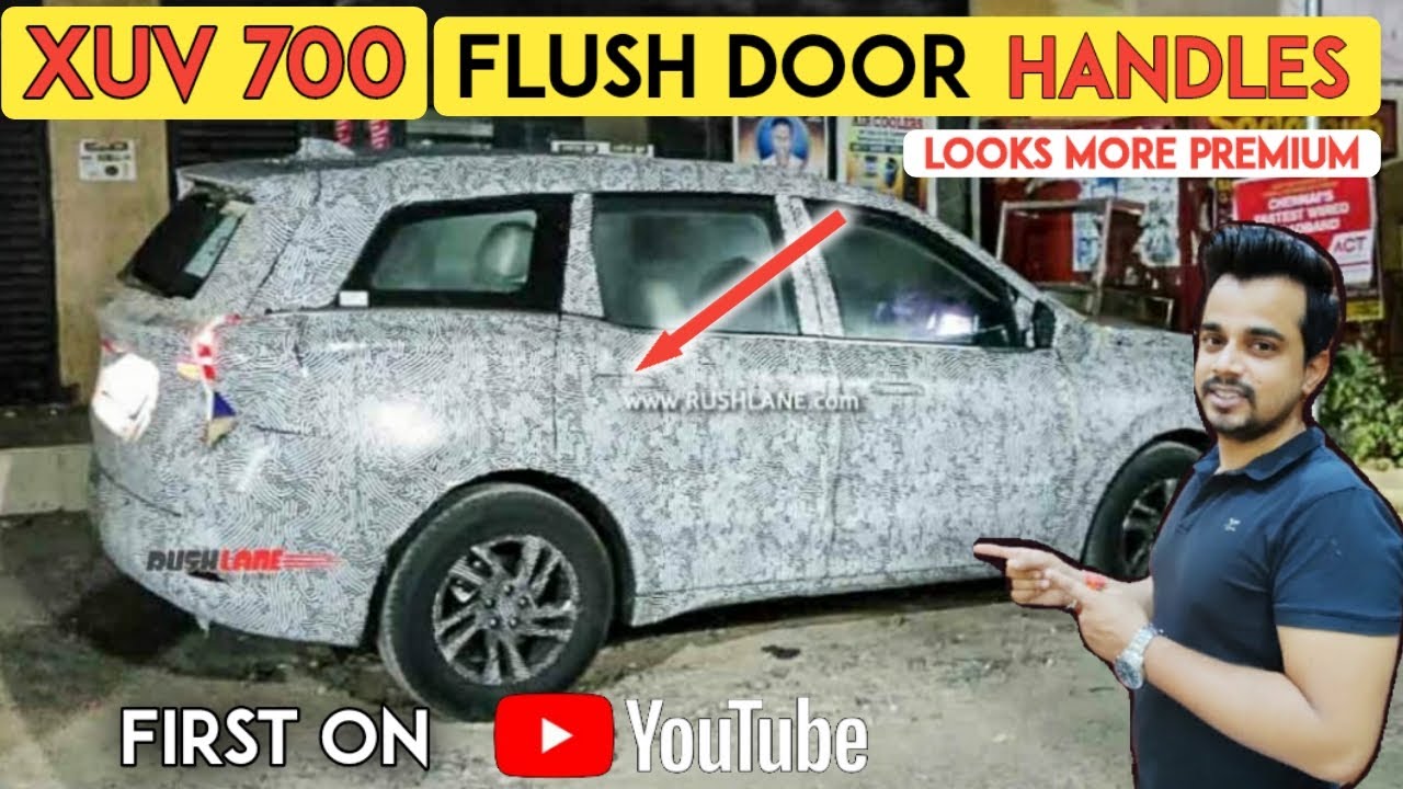 2021 MAHINDRA XUV 700 SPIED WITH FLUSH TYPE DOOR HANDLES 🔥LOOKS PREMIUM